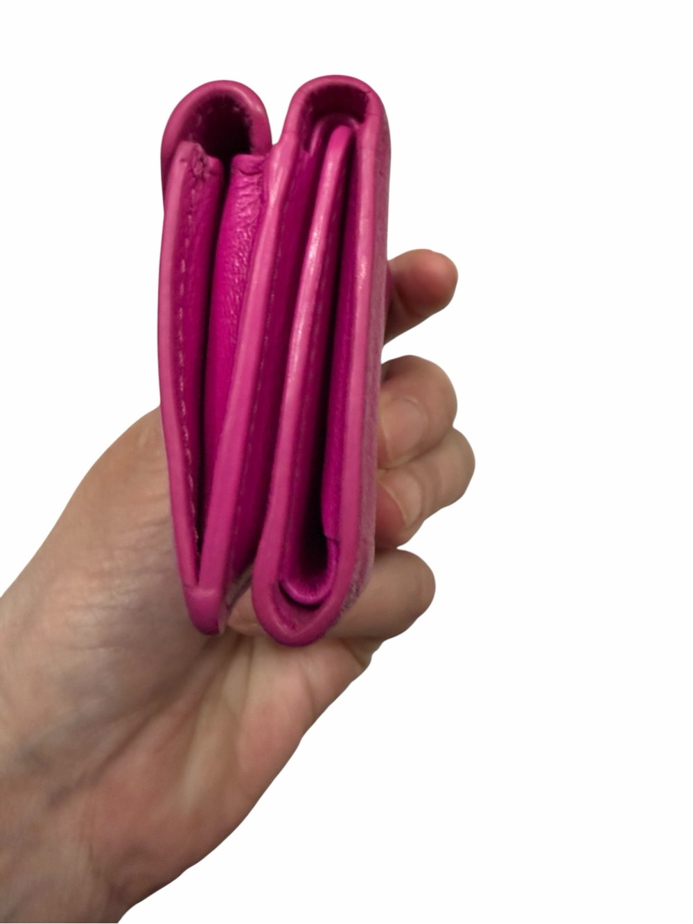 Balenciaga Fuchsia Leather Envelope Card Wallet - Picture 7 of 9